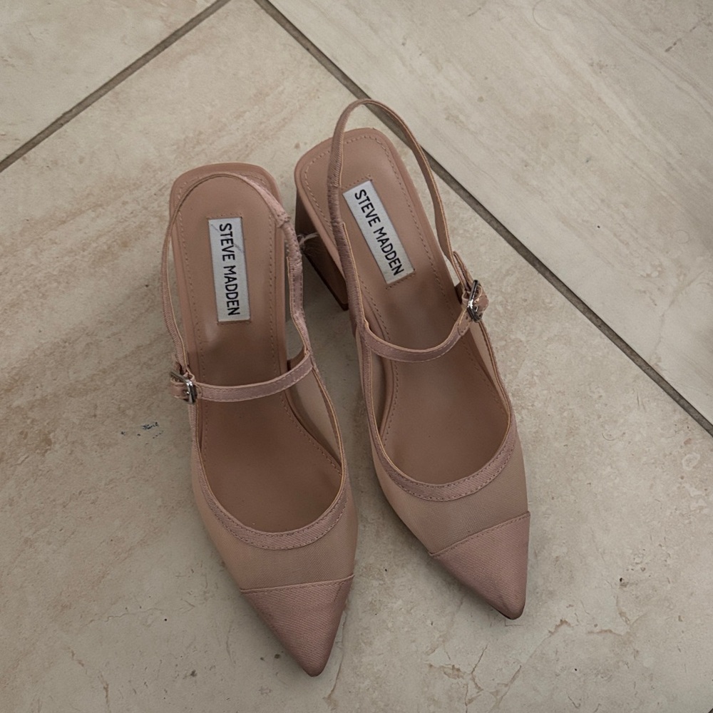 Steve Madden Blush Pink Slingback Heels